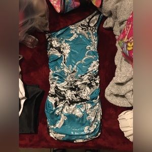 shiny large long dress